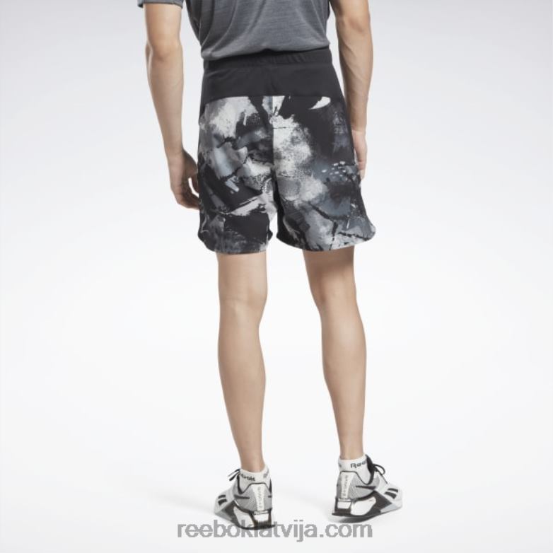 30 stiprības šorti vīriešiem 0T4641317 Reebok melns balts
