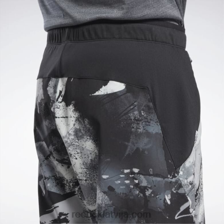 30 stiprības šorti vīriešiem 0T4641317 Reebok melns balts