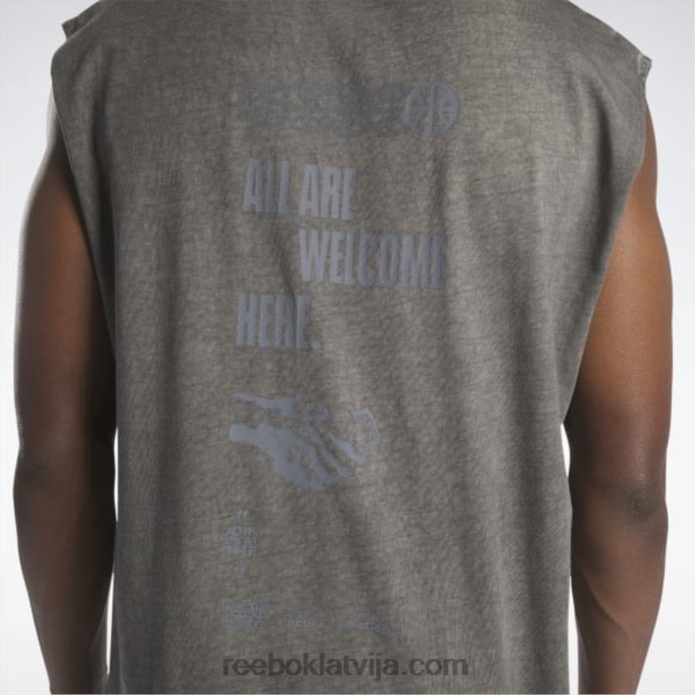 Basketbola laukuma tops ar divkrāsu vīriešiem 0T4641326 Reebok melns