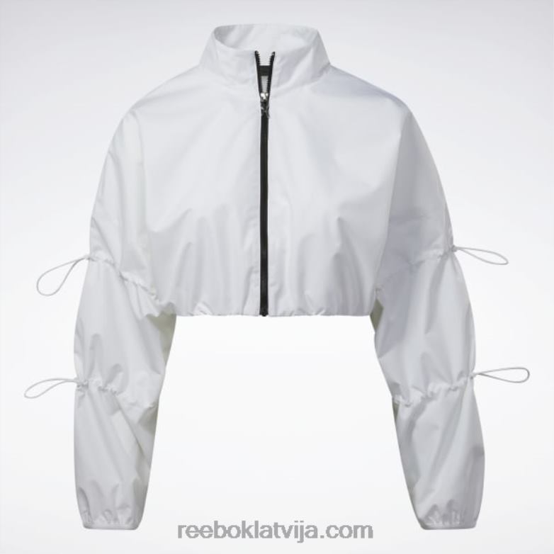 Cardi b auduma crop jaka (plus izmērs) sievietes 0T464335 Reebok balts