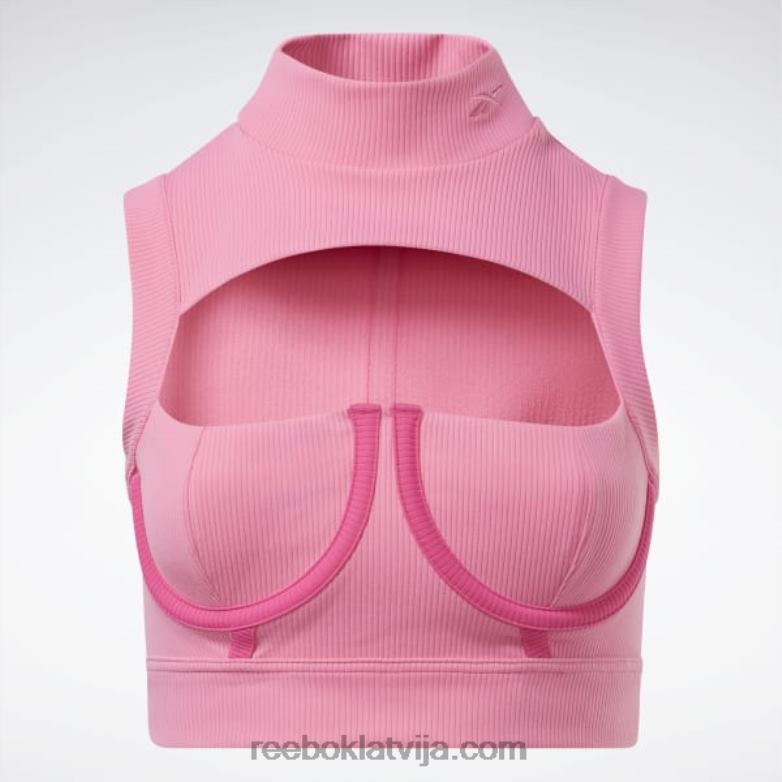 Cardi b crop top (plus izmērs) sievietes 0T464479 Reebok astro rozā/rozā saplūšana