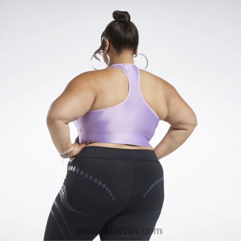 Cardi b viena pleca crop top (plus izmērs) sievietes 0T464461 Reebok neizpratnē violets