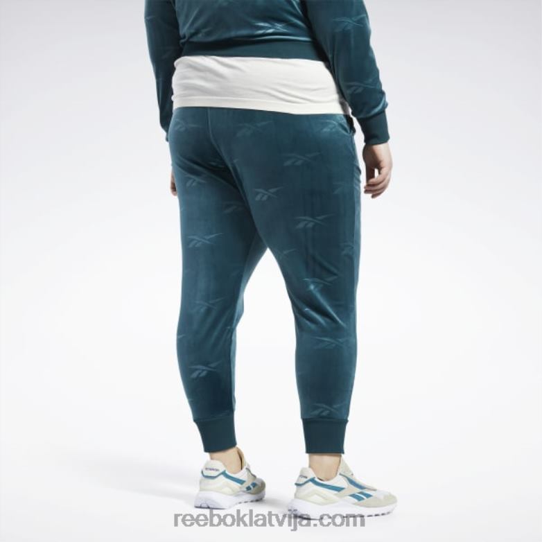 Classics energy q4 velūra bikses (plus izmērs) sievietes 0T464886 Reebok mežs zaļš