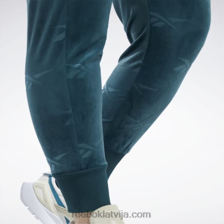 Classics energy q4 velūra bikses (plus izmērs) sievietes 0T464886 Reebok mežs zaļš