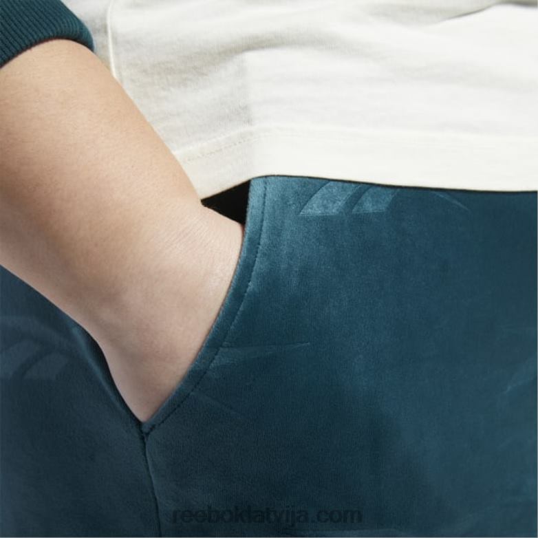 Classics energy q4 velūra bikses (plus izmērs) sievietes 0T464886 Reebok mežs zaļš