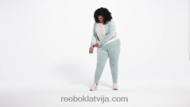 Classics energy q4 velūra džemperis ar rāvējslēdzēju (plus izmērs) sievietes 0T464899 Reebok piejūras pelēks