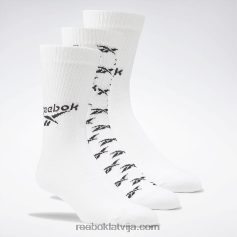 Classics salokāmas crew zeķes 3 pāri0T4641003 Reebok balts