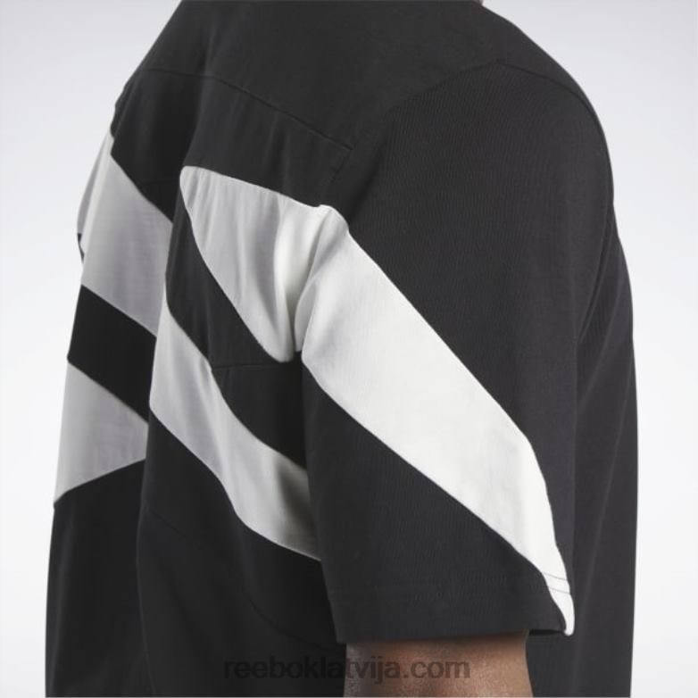 Classics zīmola lepns t-krekls0T464345 Reebok melns/krīts