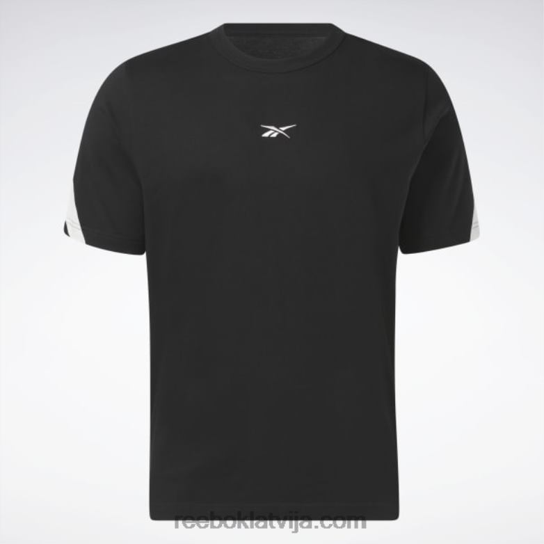 Classics zīmola lepns t-krekls0T464345 Reebok melns/krīts
