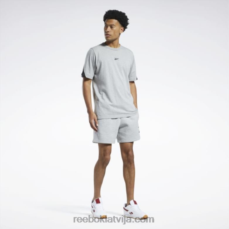 Classics zīmola lepns t-krekls0T464346 Reebok vidēji pelēki virši