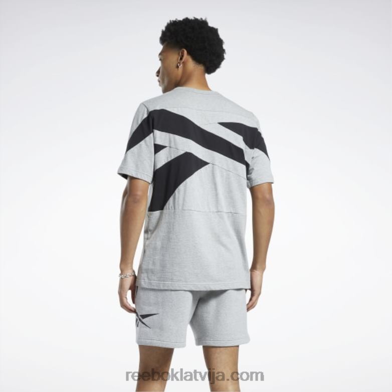 Classics zīmola lepns t-krekls0T464346 Reebok vidēji pelēki virši