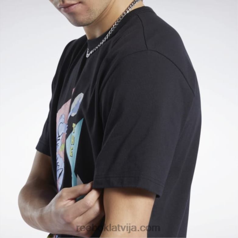 Iverson layup t-krekls ar īsām piedurknēm vīriešiem 0T4641265 Reebok melns