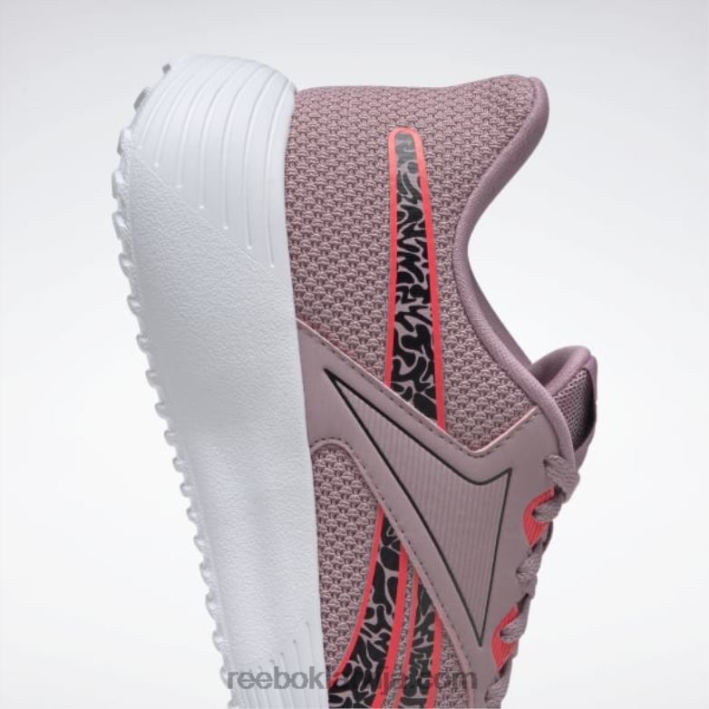 Lite 3 sieviešu skriešanas apavi0T46480 Reebok uzliets ceriņi/oranžs uzliesmojums/ftwr balts