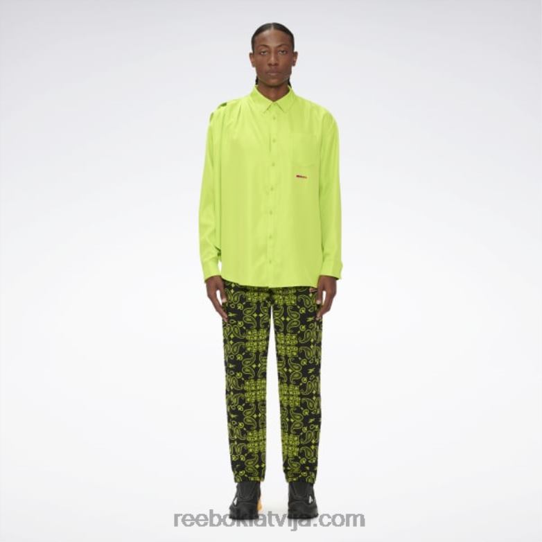 Pjēra sūnām drapēts pogāms krekls0T464236 Reebok skaņas zaļš