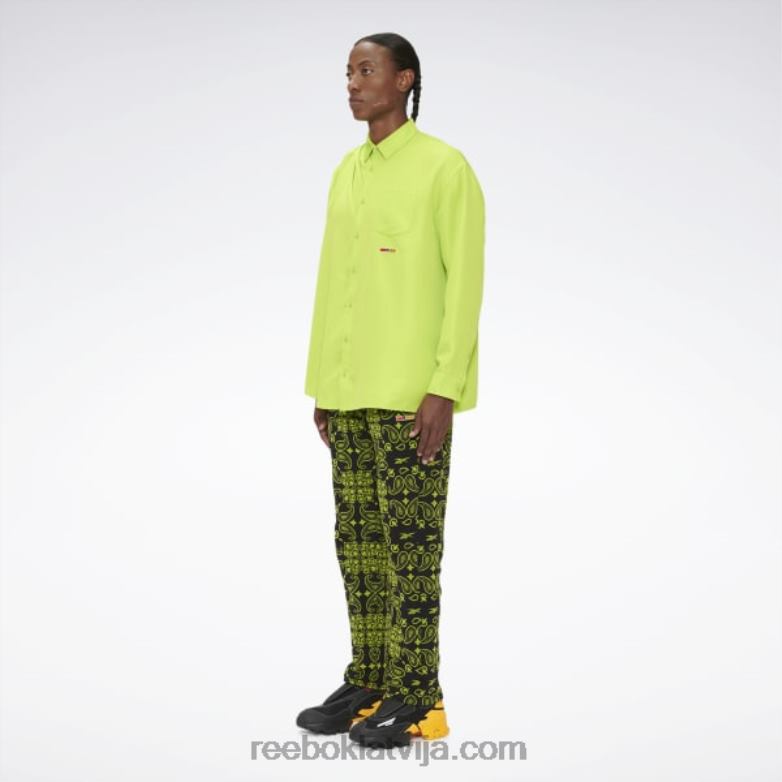 Pjēra sūnām drapēts pogāms krekls0T464236 Reebok skaņas zaļš