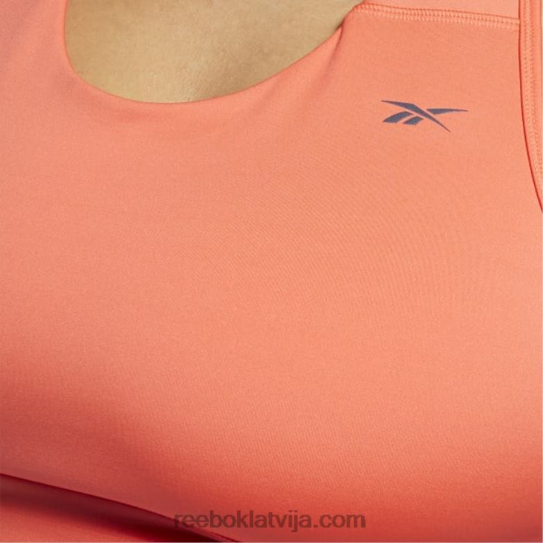 Running Essentials sporta krūšturis (plus izmērs) sievietes 0T464623 Reebok dinamiski sarkans