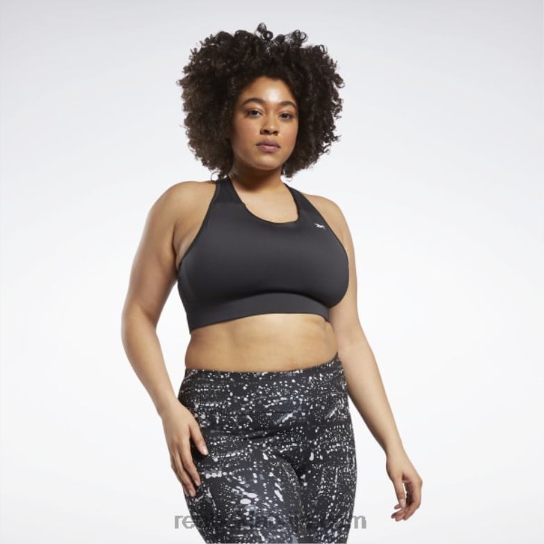 Running Essentials sporta krūšturis (plus izmērs) sievietes 0T464630 Reebok nakts melns