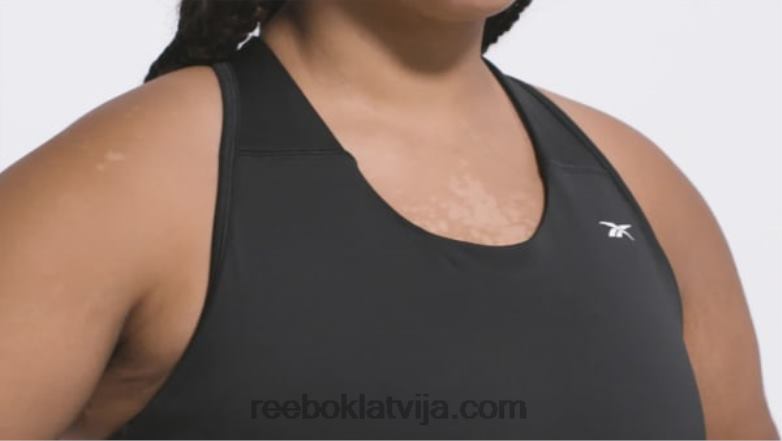 Running Essentials sporta krūšturis (plus izmērs) sievietes 0T464630 Reebok nakts melns