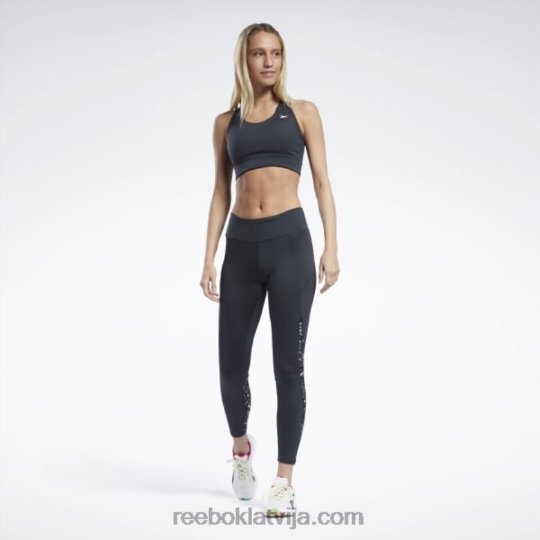 Running essentials augstas ietekmes krūšturis sievietes 0T464186 Reebok nakts melns
