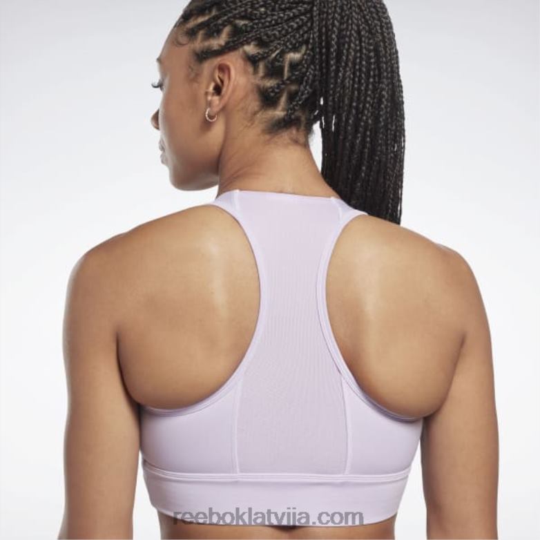 Running essentials augstas ietekmes krūšturis sievietes 0T464445 Reebok violeta oāze
