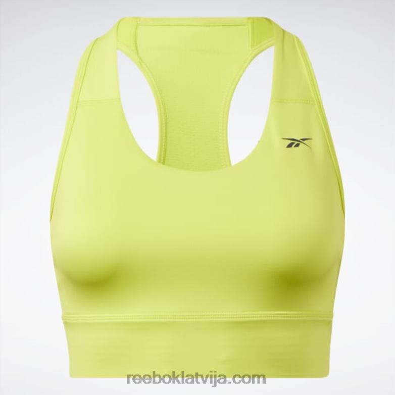 Running essentials augstas ietekmes krūšturis sievietes 0T464484 Reebok skābs dzeltens