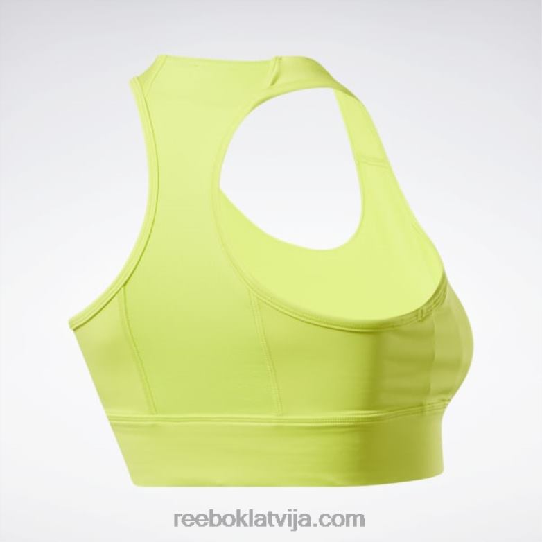Running essentials augstas ietekmes krūšturis sievietes 0T464484 Reebok skābs dzeltens