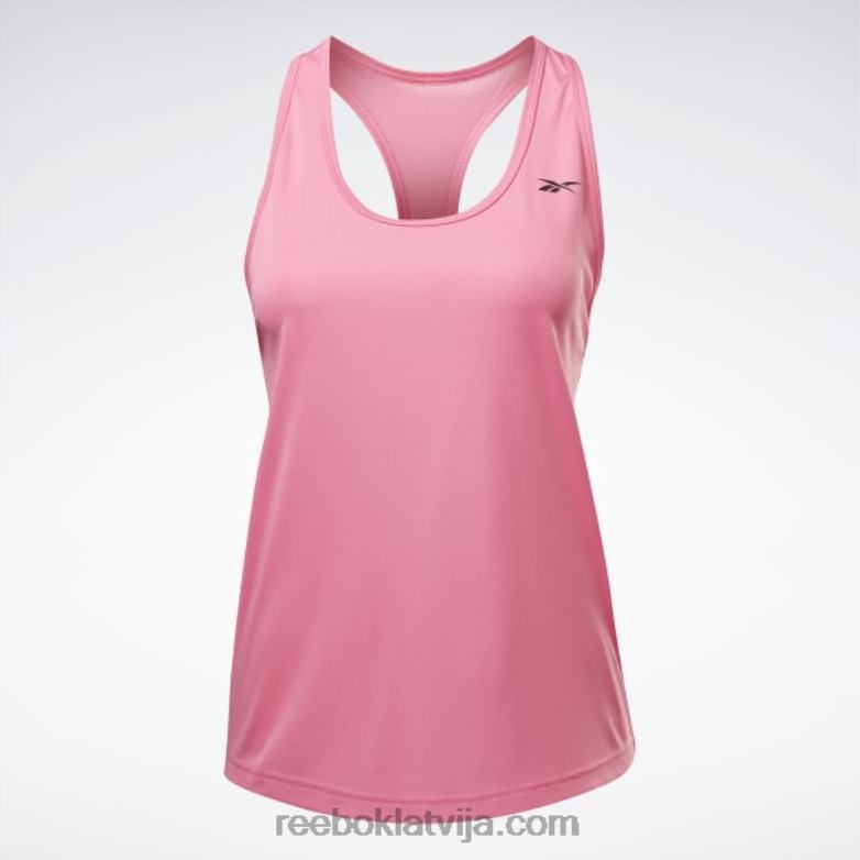 Tīkla aizmugures tvertnes augšdaļa sievietes 0T464657 Reebok patiesi rozā