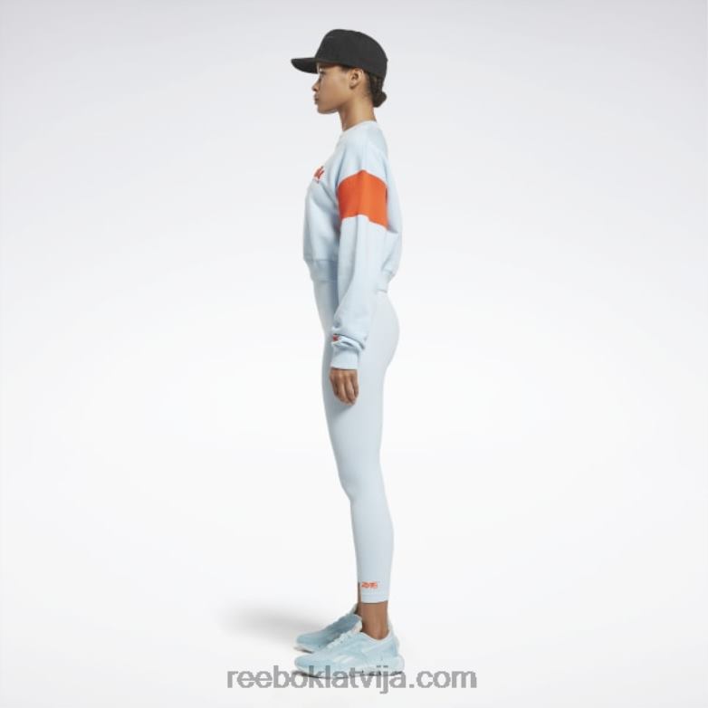 Viktorijas Bekhemas grafiskais sporta krekls sievietes 0T464543 Reebok svaigi zils f17-r