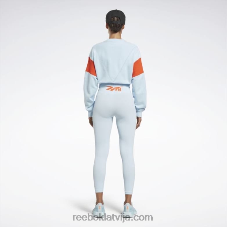 Viktorijas Bekhemas grafiskais sporta krekls sievietes 0T464543 Reebok svaigi zils f17-r