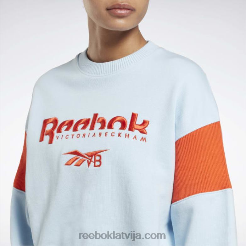 Viktorijas Bekhemas grafiskais sporta krekls sievietes 0T464543 Reebok svaigi zils f17-r
