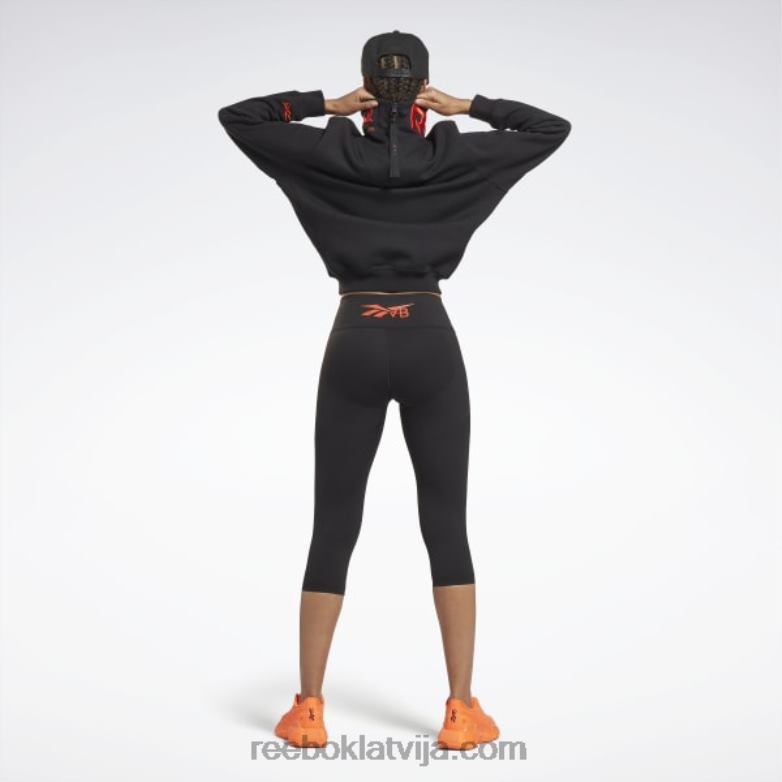 Viktorijas Bekhemas pārsega kakla džemperis sievietes 0T464401 Reebok melns/ultima oranžs
