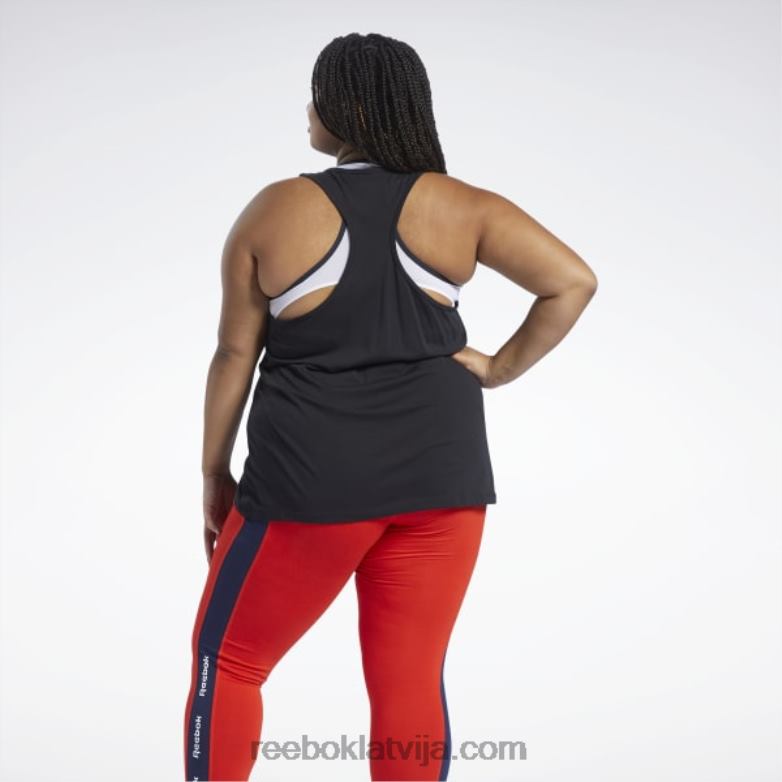 apmācības pamatprincipu grafiskais tops sievietes 0T464973 Reebok melns