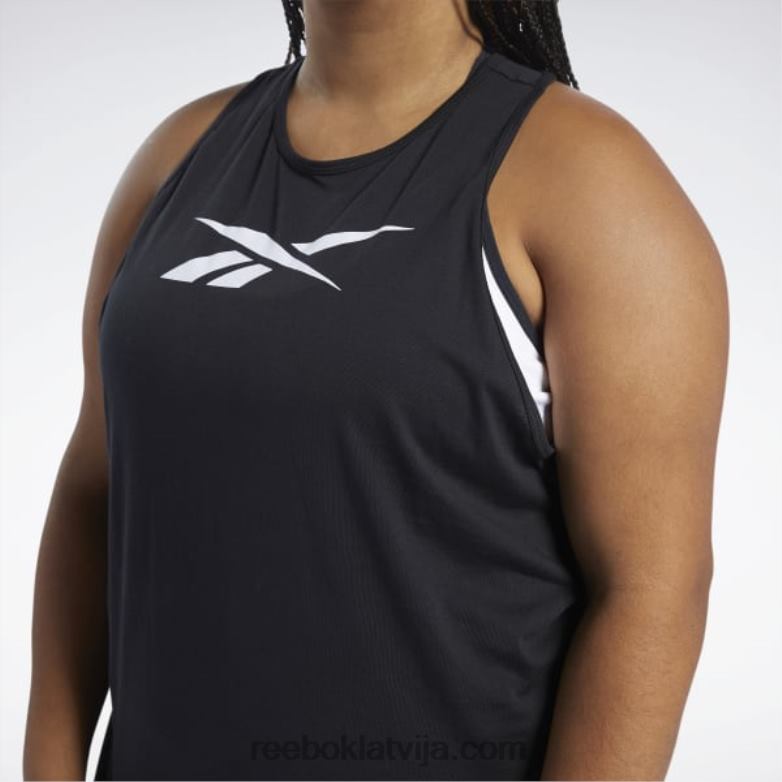 apmācības pamatprincipu grafiskais tops sievietes 0T464973 Reebok melns