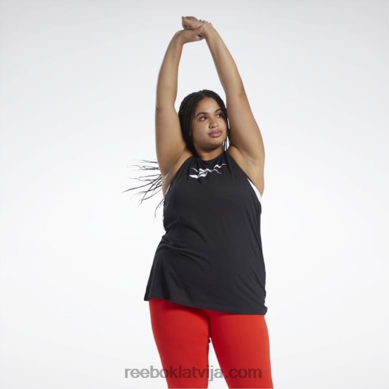 apmācības pamatprincipu grafiskais tops sievietes 0T464973 Reebok melns