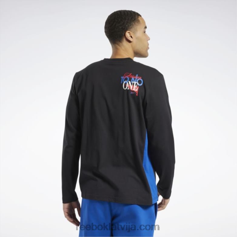 atbildi nevienam ar garām piedurknēm t-kreklu vīriešiem 0T4641264 Reebok melns