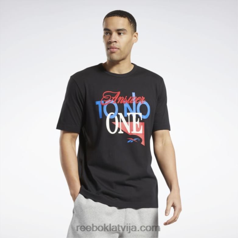 atbildi nevienam ar īsām piedurknēm t-kreklu vīriešiem 0T4641254 Reebok melns