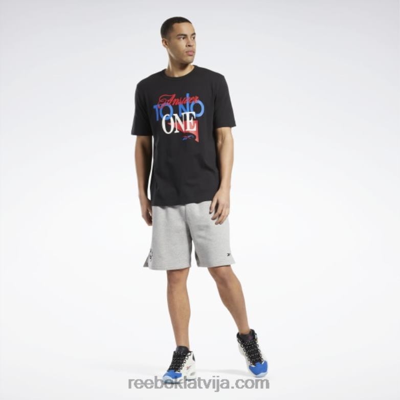 atbildi nevienam ar īsām piedurknēm t-kreklu vīriešiem 0T4641254 Reebok melns