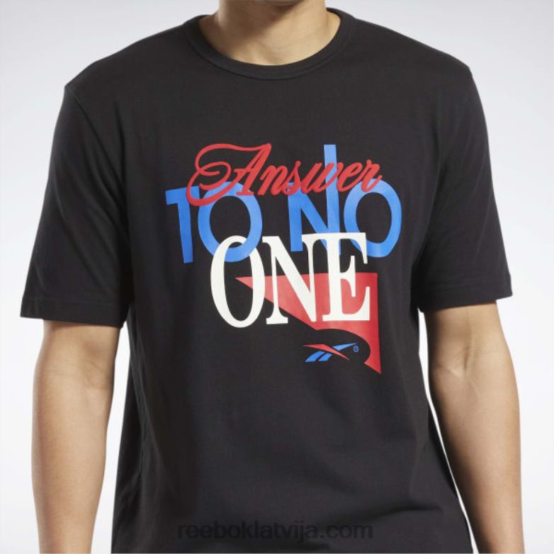 atbildi nevienam ar īsām piedurknēm t-kreklu vīriešiem 0T4641254 Reebok melns