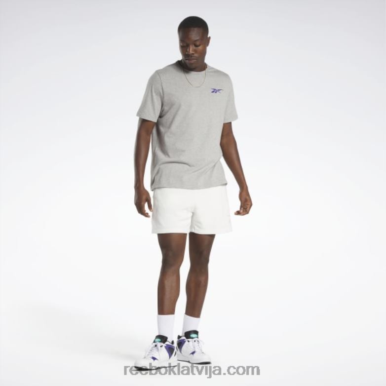 basketbola laukuma top T-krekls vīriešiem 0T4641327 Reebok vidēji pelēki virši