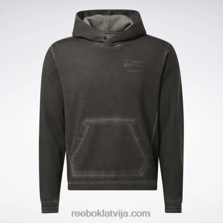 basketbola laukuma tops divkrāsains flīsa kapuci vīriešiem 0T4641276 Reebok melns