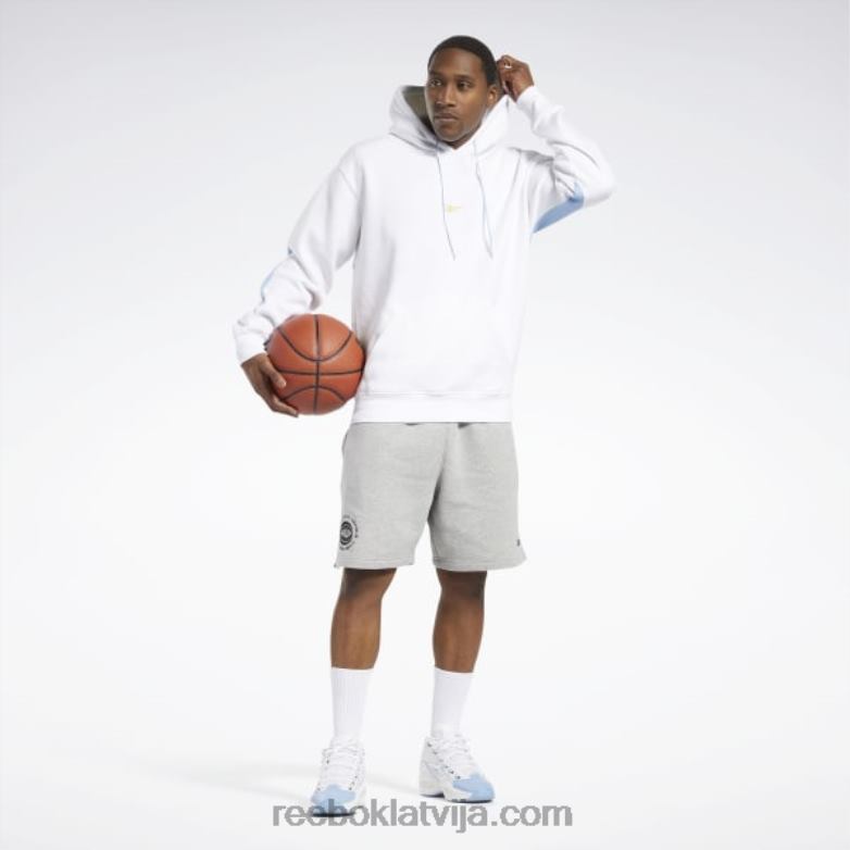 basketbola muguras vektora flīsa kapuci vīriešiem 0T4641144 Reebok balts