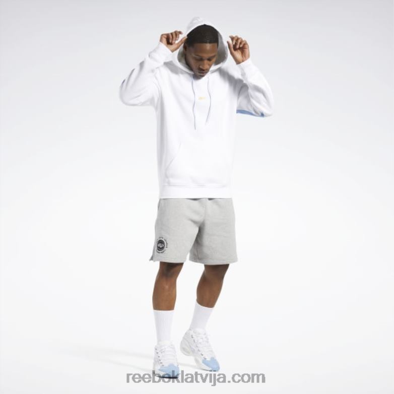 basketbola muguras vektora flīsa kapuci vīriešiem 0T4641144 Reebok balts