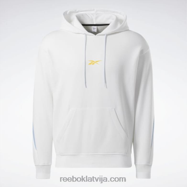 basketbola muguras vektora flīsa kapuci vīriešiem 0T4641144 Reebok balts