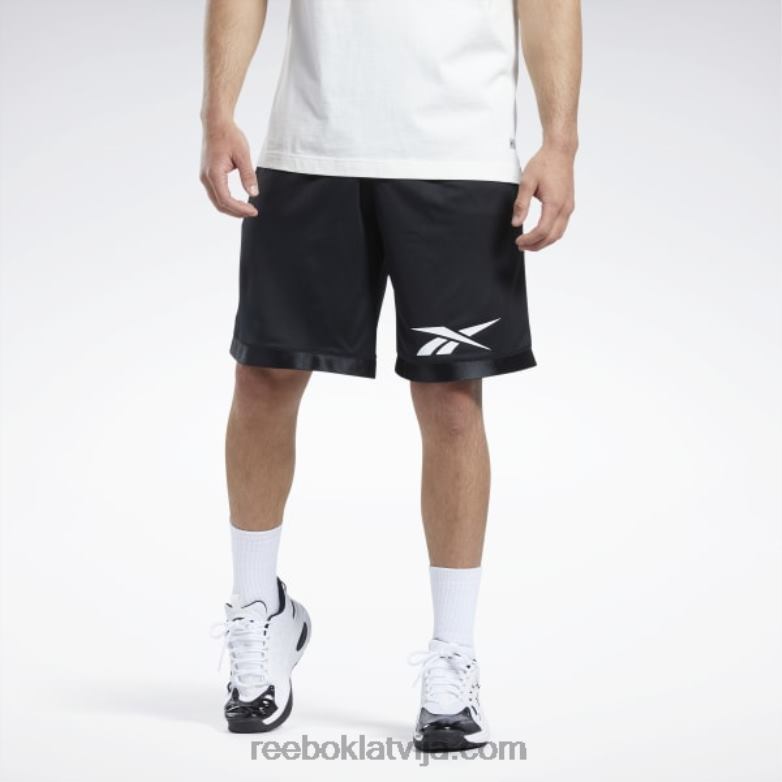 basketbola tīkla šorti vīriešiem 0T4641245 Reebok melns