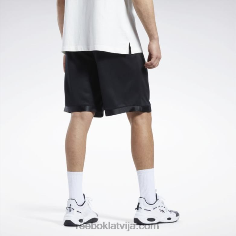 basketbola tīkla šorti vīriešiem 0T4641245 Reebok melns