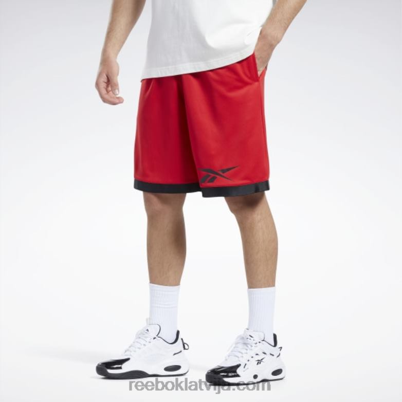 basketbola tīkla šorti vīriešiem 0T4641269 Reebok vektors sarkans