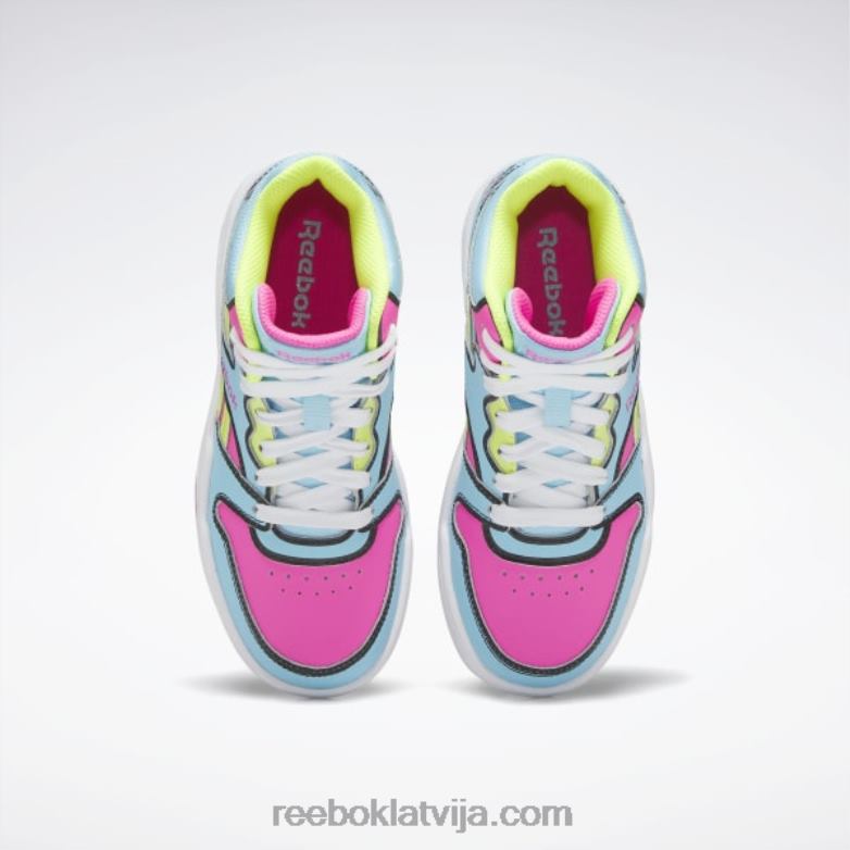 bb4500 tiesas apavi - pirmsskolas bērni 0T4641370 Reebok digitāli zils/atomrozā/skābi dzeltens