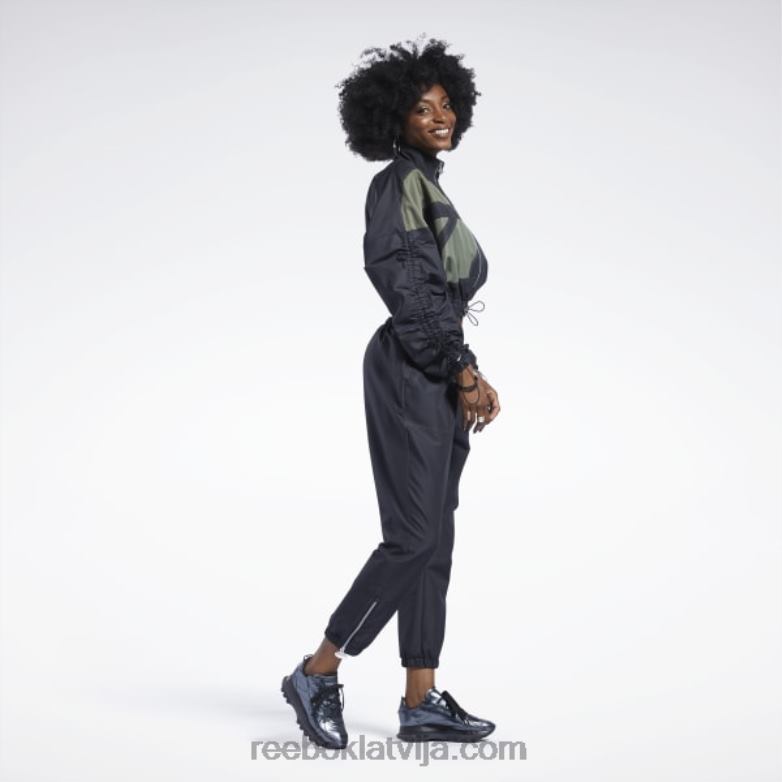 cardi b austa satīna jaka sievietes 0T464937 Reebok melns