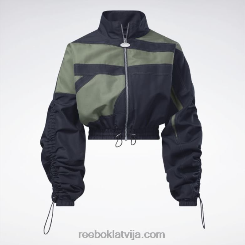 cardi b austa satīna jaka sievietes 0T464937 Reebok melns