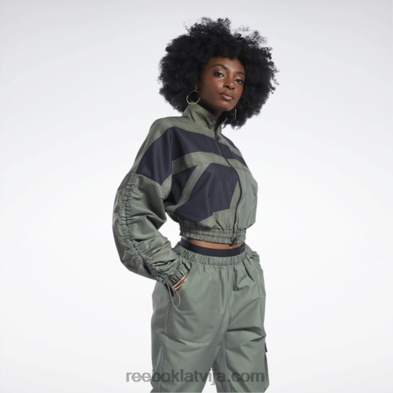 cardi b austa satīna jaka sievietes 0T464940 Reebok mednieks zaļš